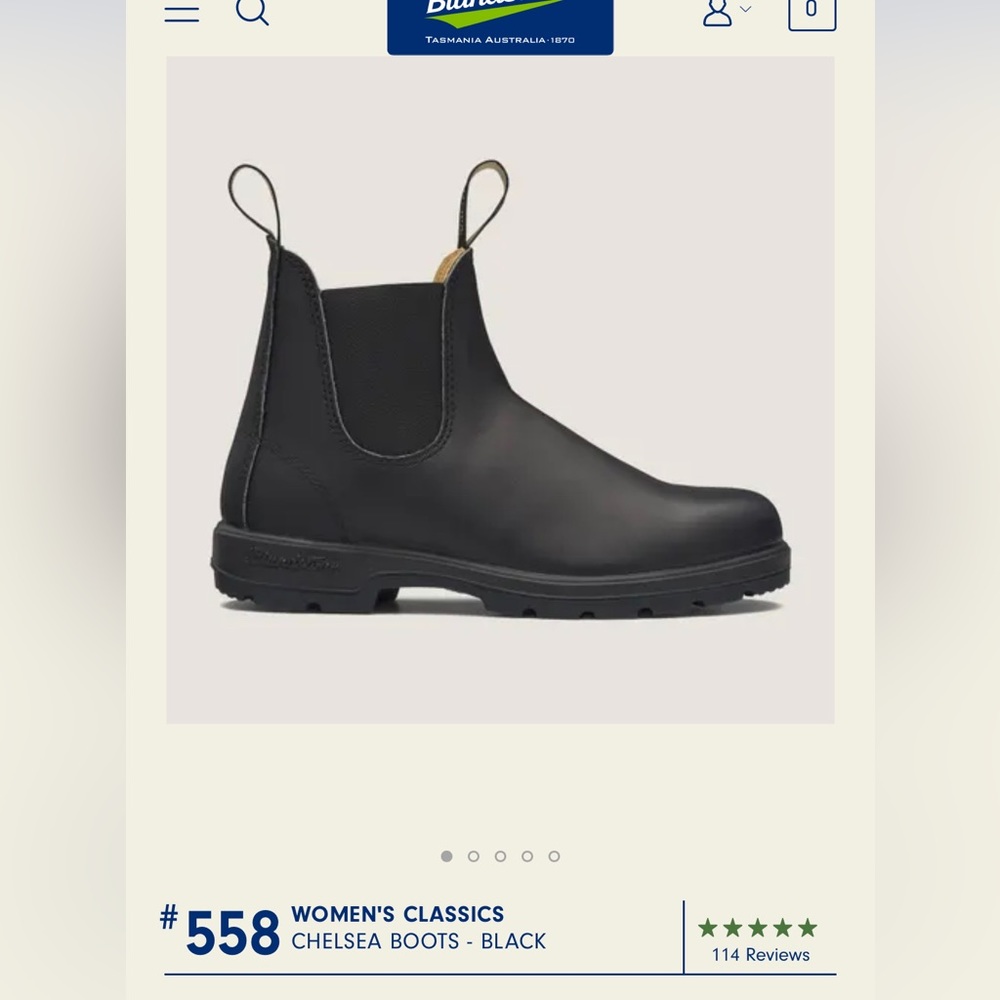 Blundstone 558 Classic Black Sz 38.5, US Women’s 8.5